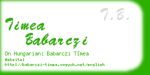 timea babarczi business card